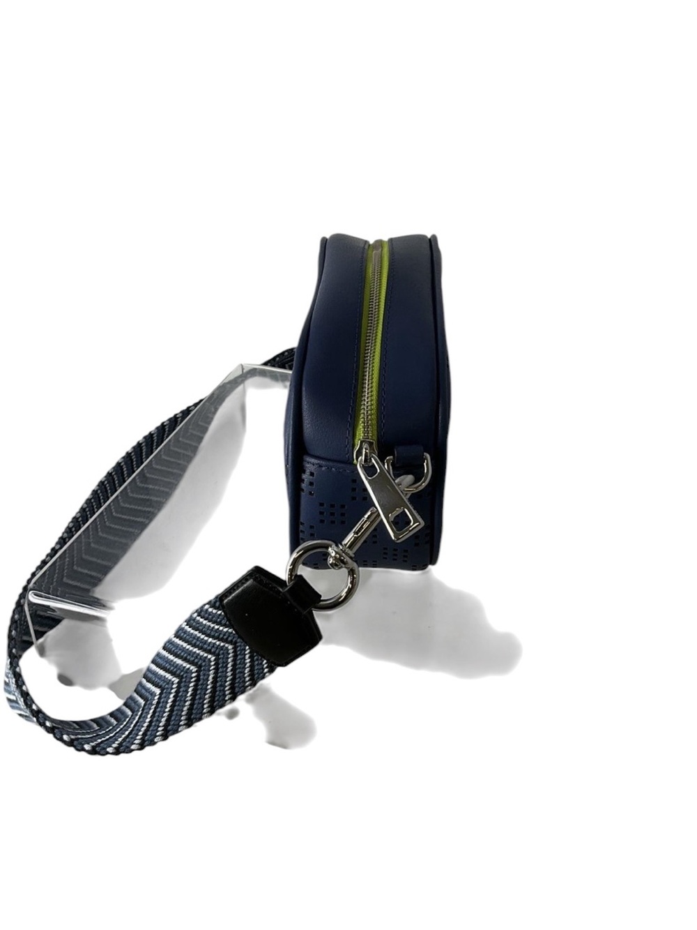 Marc Jacobs Flash Perforated Leather Camera Crossbody Bag Navy Blue - Picture 11 of 12